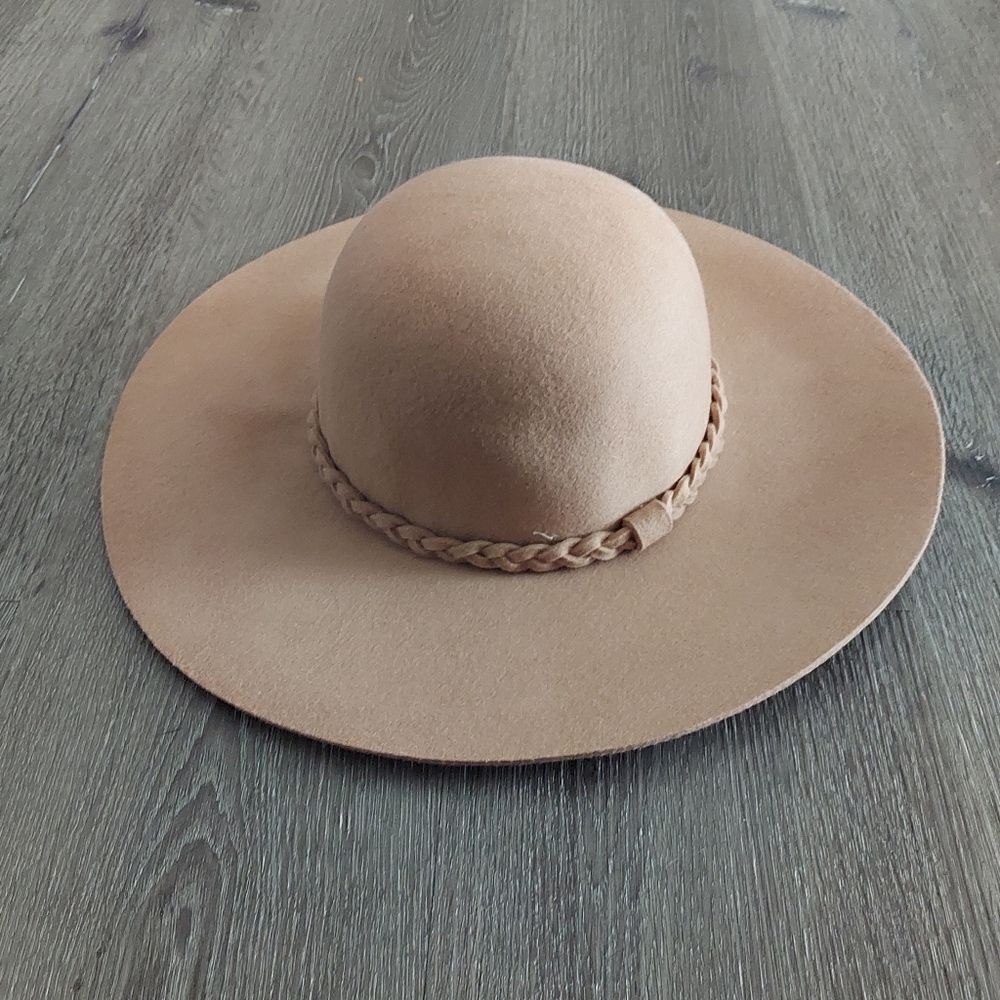 Tan Wool Floopy Hat One Size - Picture 3 of 5